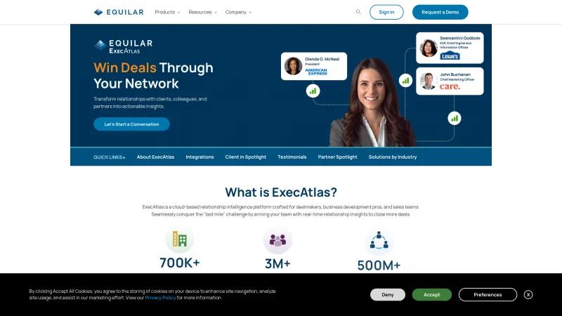 Homepage of ExecAtlas