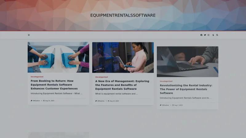 Homepage of EquipmentRentalSoftware.com