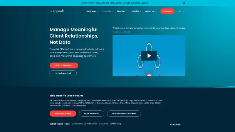 Homepage of Equisoft/connect