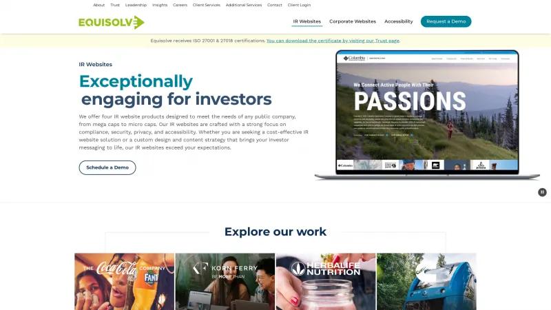 Homepage of Equisolve