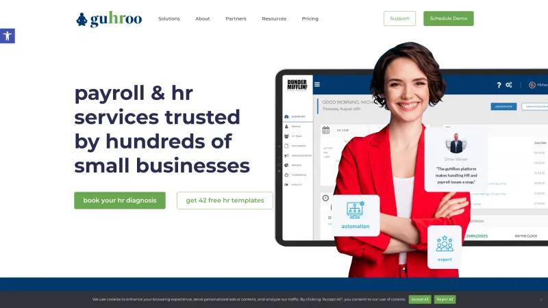 Homepage of ERG Payroll & HR