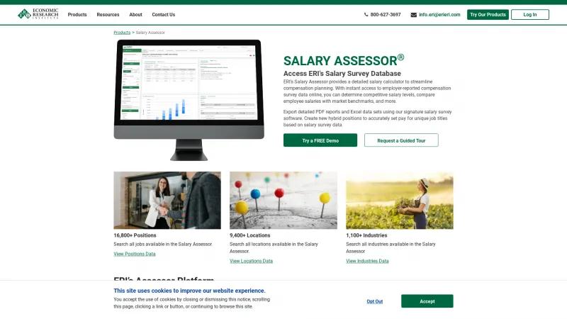 Homepage of Assessor Series HR Software