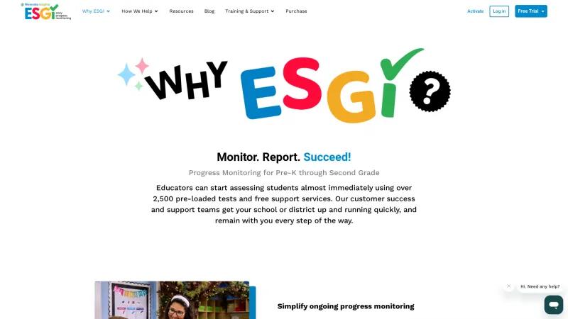 Homepage of ESGI