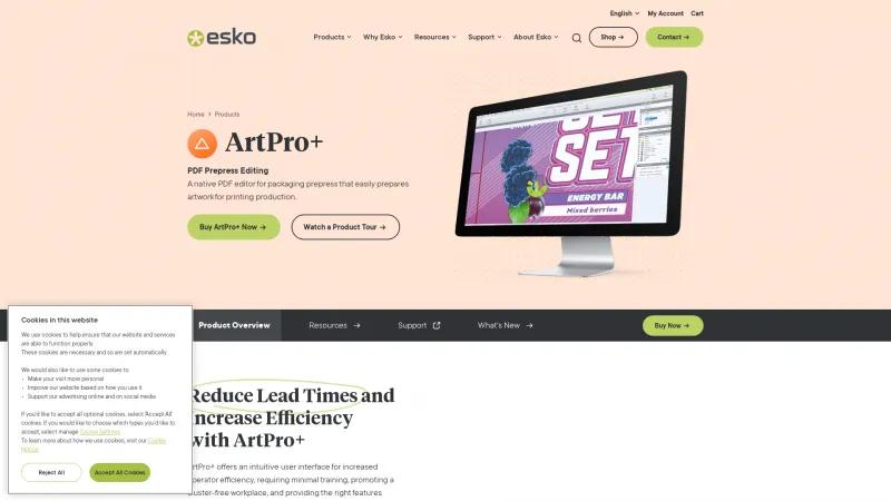 Homepage of ArtPro+