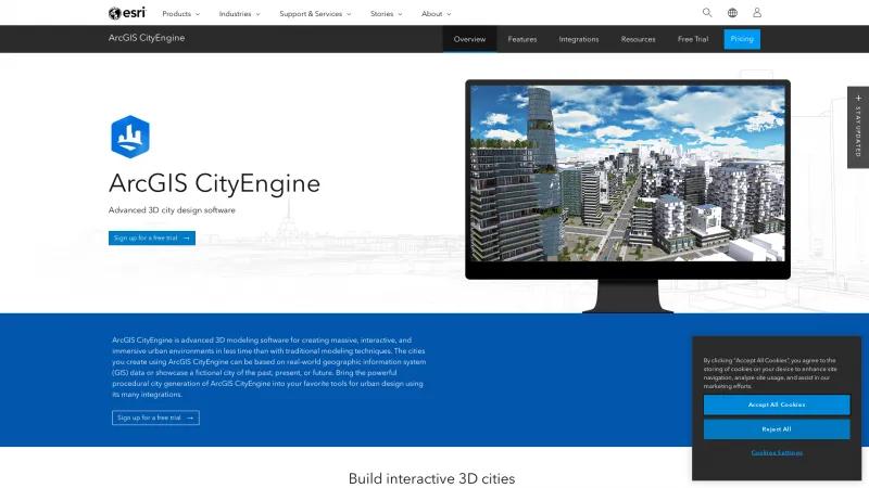 Homepage of ArcGIS CityEngine