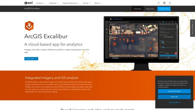 Homepage of ArcGIS Excalibur