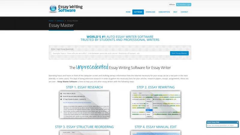 Homepage of Essay Master