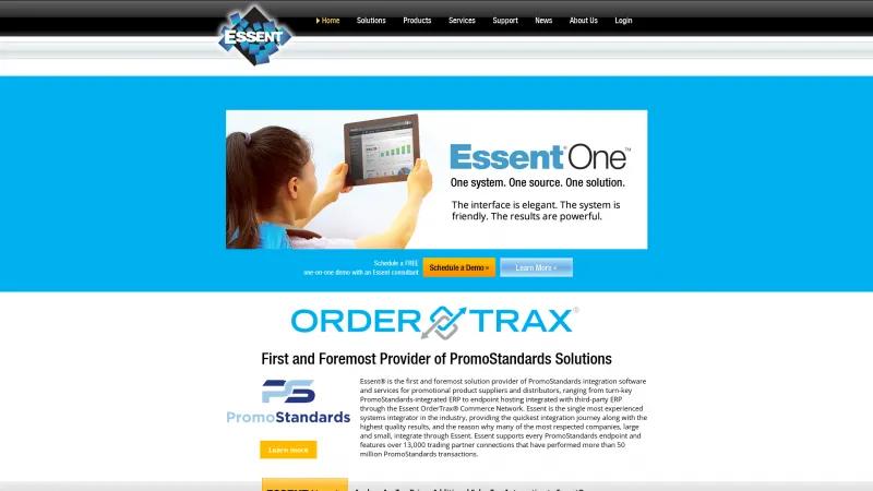 Homepage of EssentOne