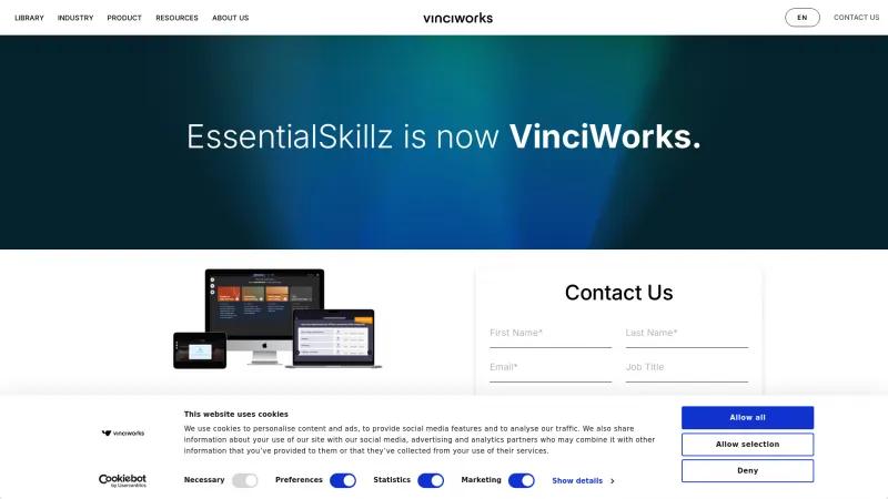 Homepage of EssentialSkillz