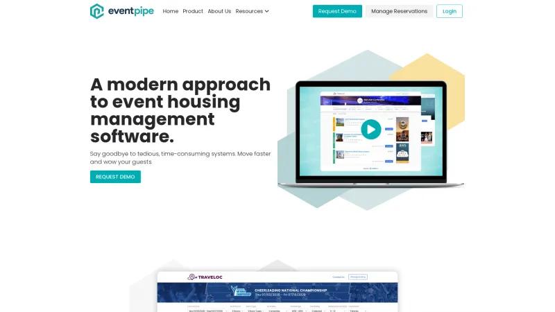 Homepage of EventPipe