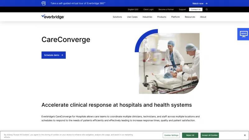 Homepage of CareConverge