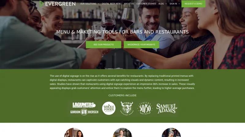 Homepage of Evergreen