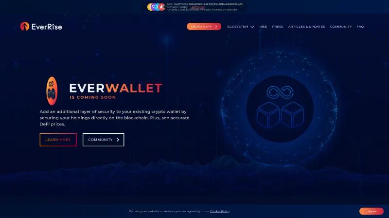 Homepage of EverWallet