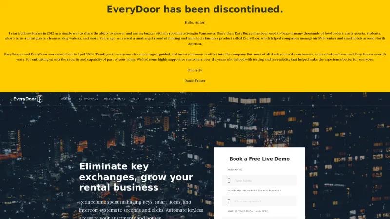 Homepage of EveryDoor