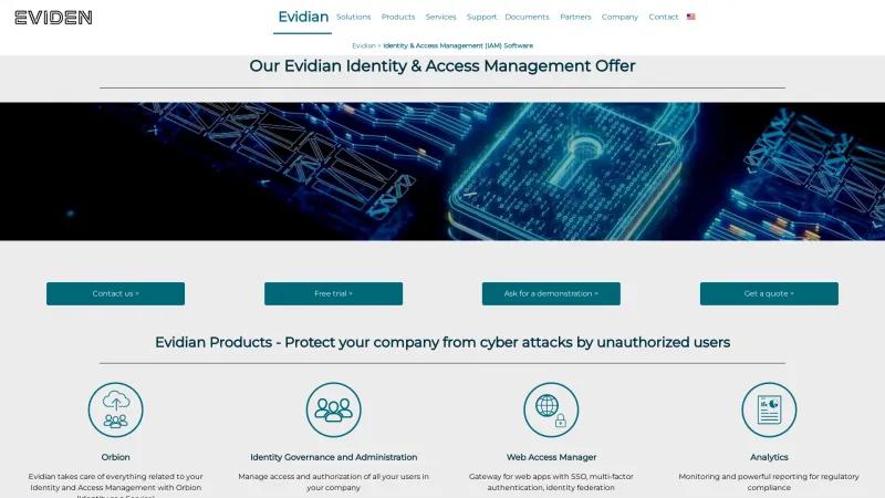 Homepage of Evidian