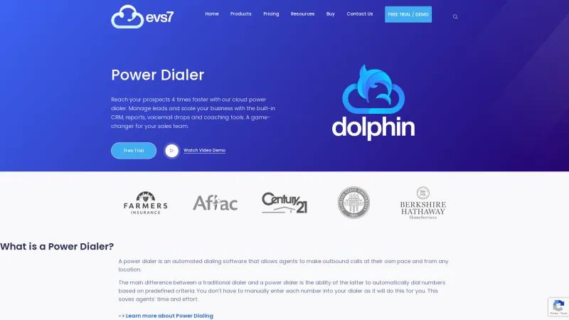 Homepage of Dolphin Power Dialer