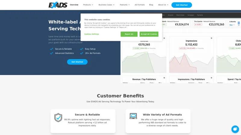 Homepage of EXADS