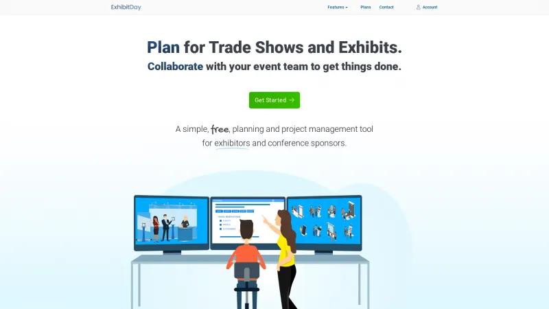 Homepage of ExhibitDay