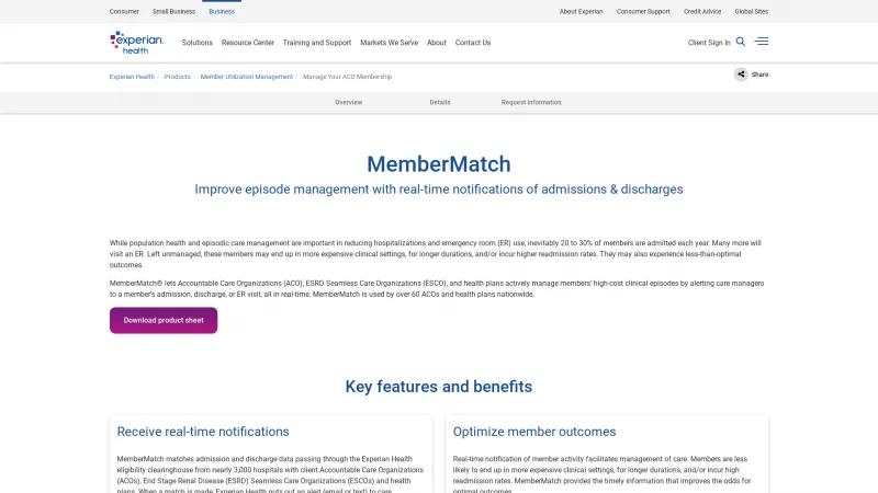 Homepage of MemberMatch