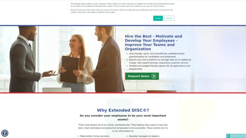 Homepage of Extended DISC