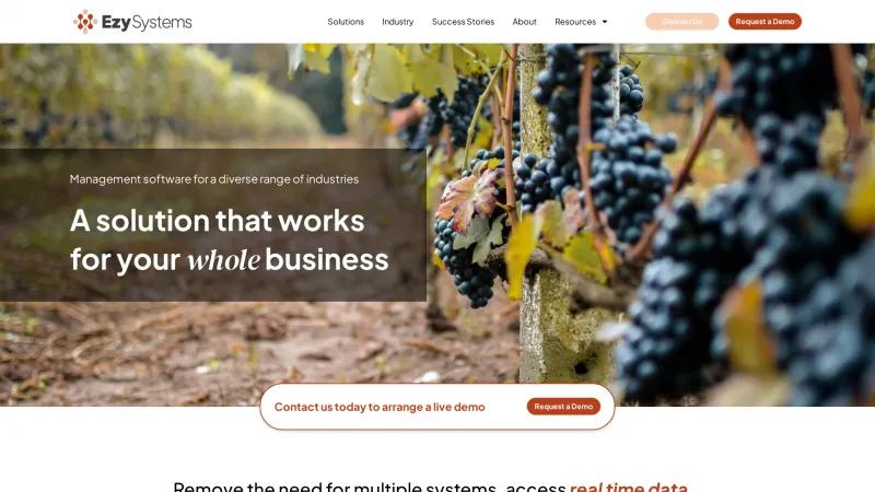 Homepage of EzyWine PRO