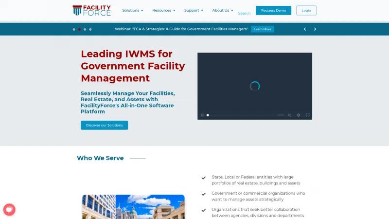 Homepage of FacilityForce