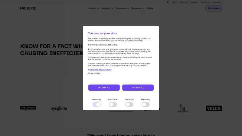 Homepage of Factbird