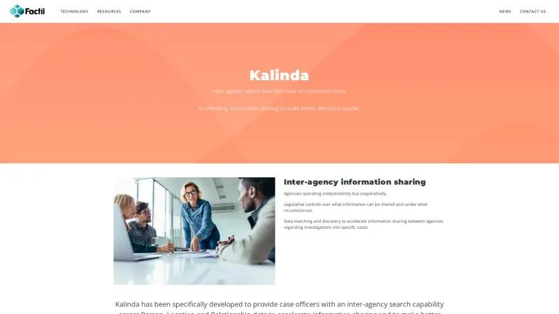 Homepage of Kalinda