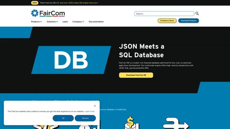 Homepage of FairCom DB