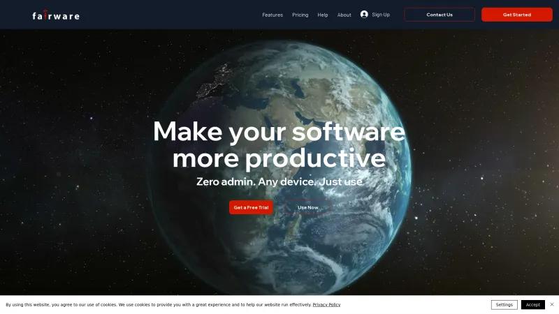 Homepage of Fairware