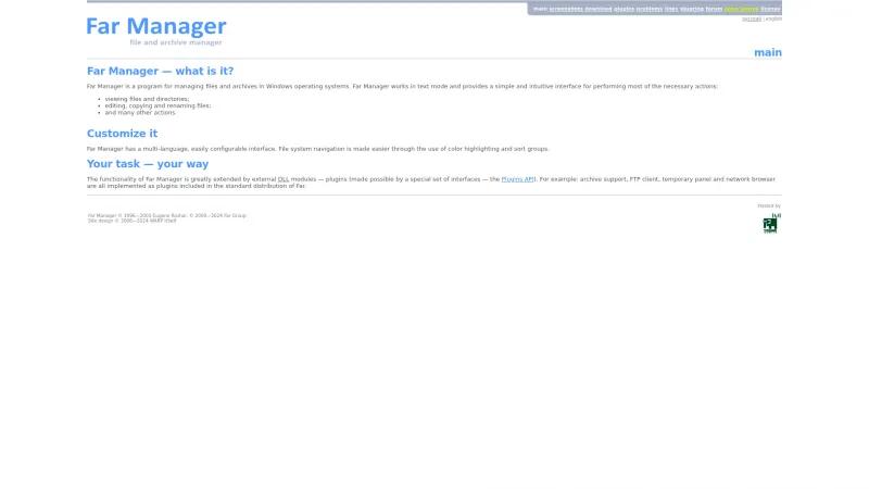 Homepage of Far Manager