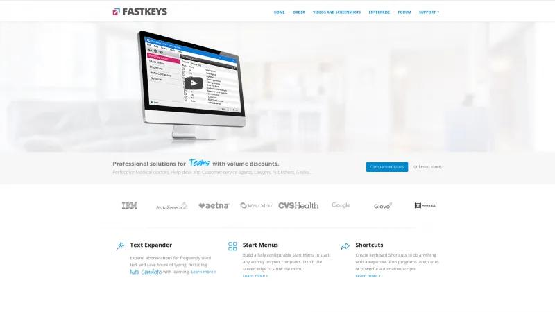 Homepage of FastKeys