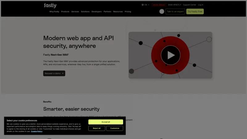 Homepage of Fastly Next-Gen WAF