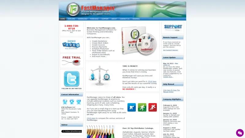 Homepage of FastManager