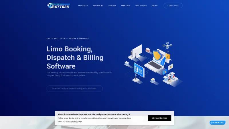 Homepage of FASTTRAK Cloud