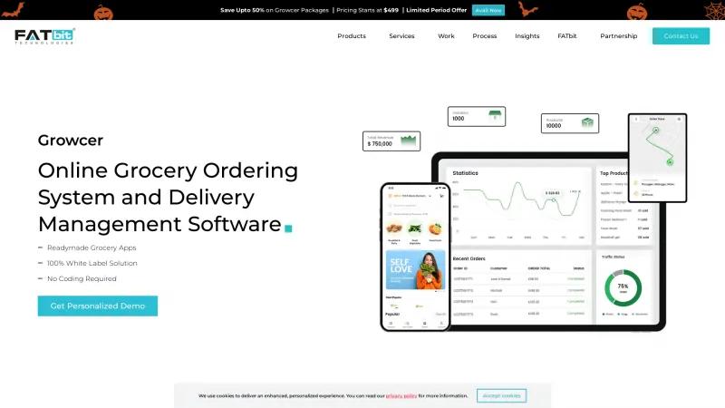 Homepage of Growcer