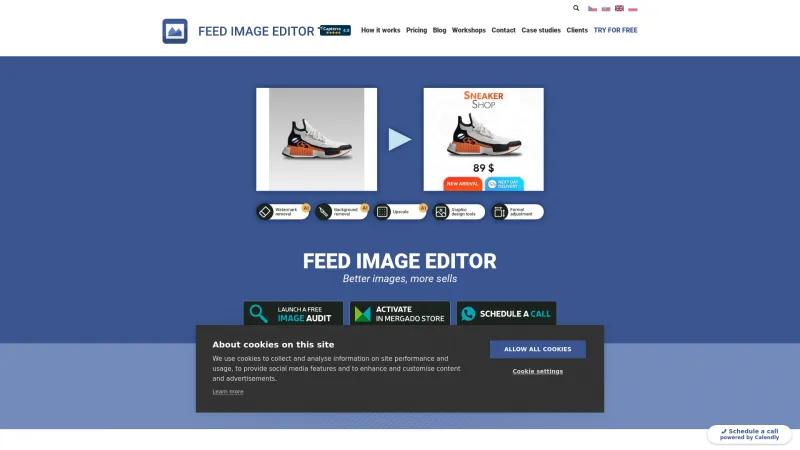 Homepage of Feed Image Editor