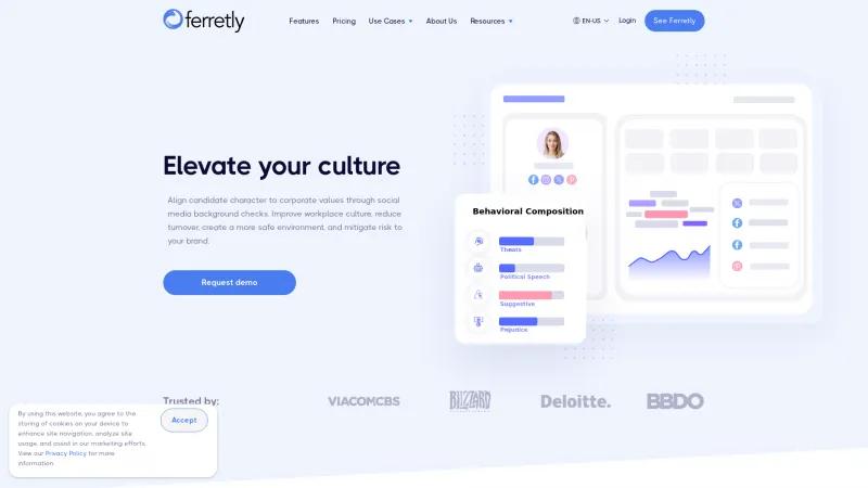 Homepage of Ferretly