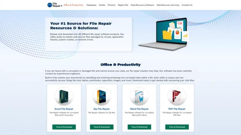 Homepage of File Repair