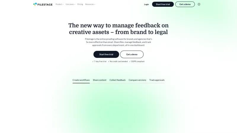 Homepage of Filestage