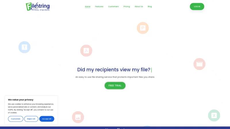 Homepage of FileString