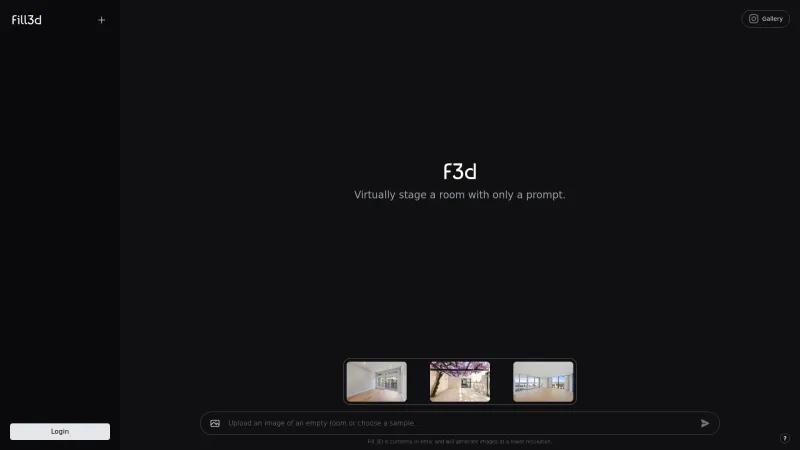 Homepage of Fill 3D