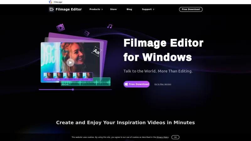 Homepage of Filmage Editor