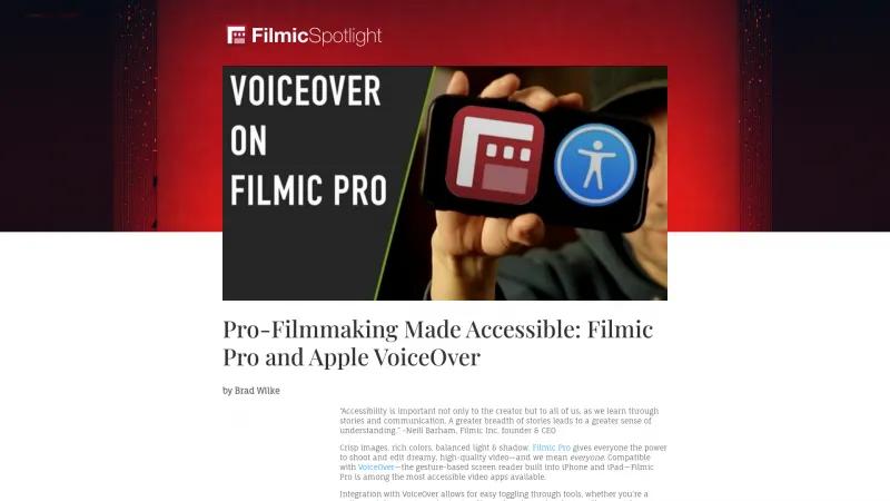 Homepage of FiLMiC Pro