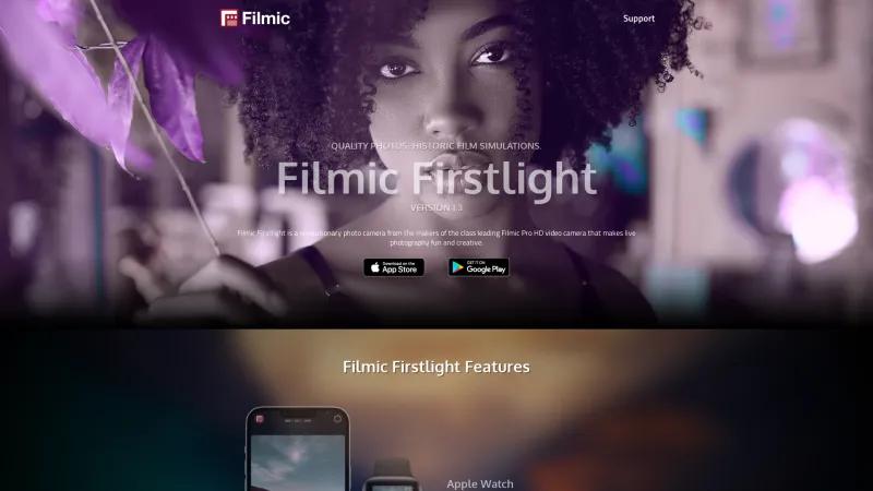 Homepage of FiLMiC Firstlight