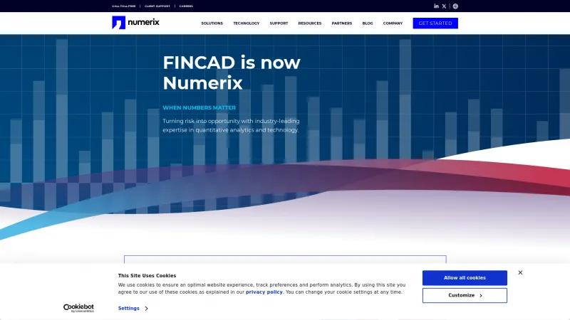 Homepage of FINCAD