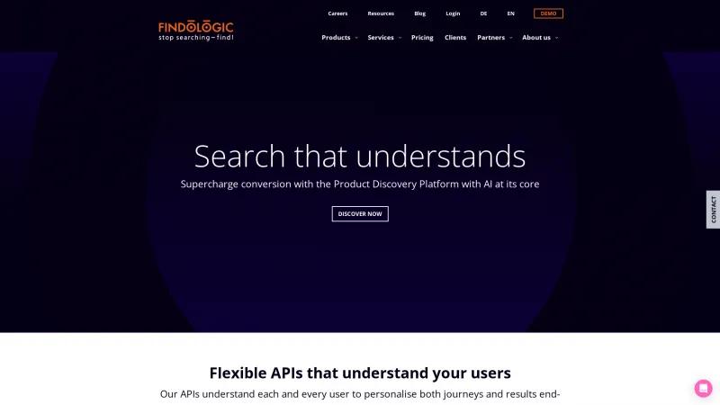 Homepage of Findologic