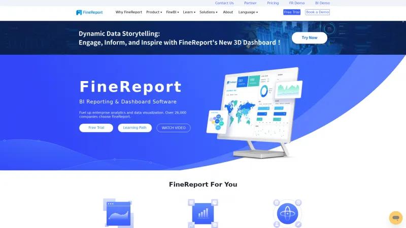 Homepage of FineReport