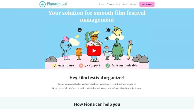 Homepage of Fiona Festival