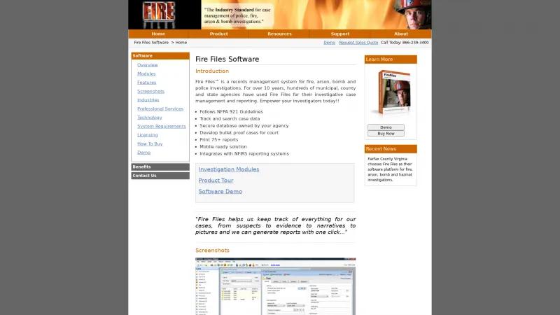 Homepage of Fire Files